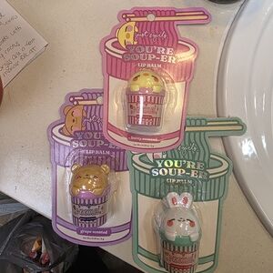 You're Soup-er Lip Balm Set - Purple, Pink, Green